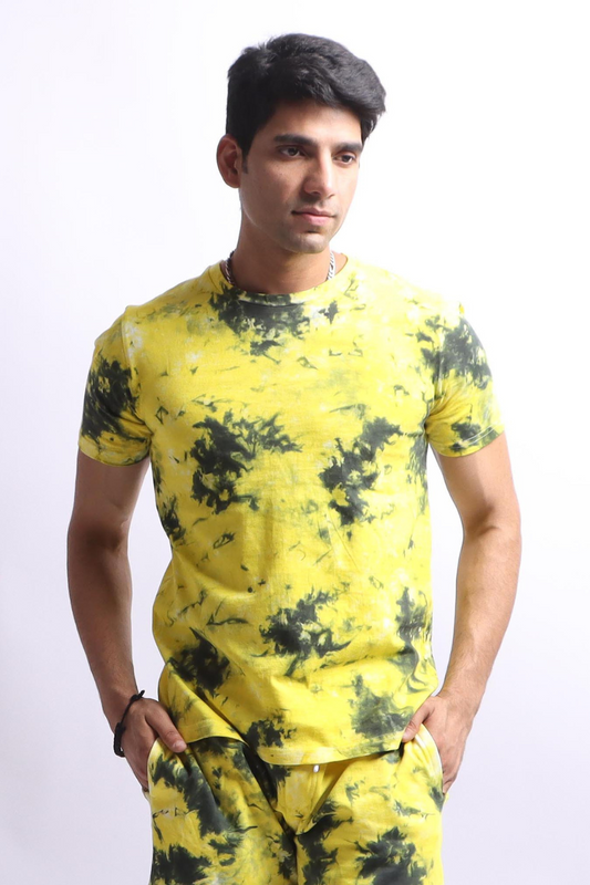 Yellow Green Tie Dye Tee #6